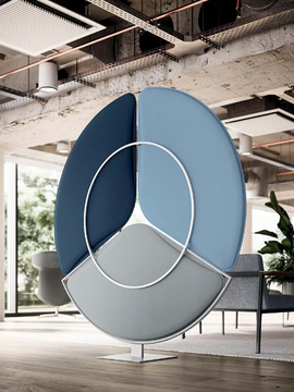 FLOOR PETAL - Sound absorbing freestanding office screen by Quadrifoglio Group - view 3